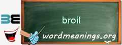 WordMeaning blackboard for broil